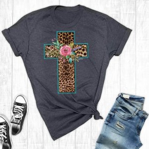 Turquoise Leopard Cross