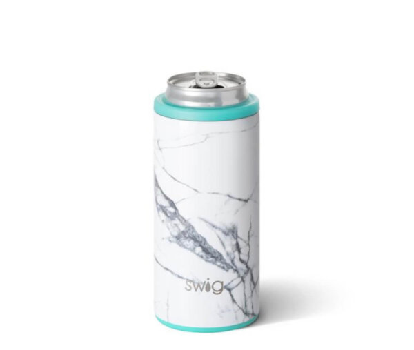 12oz Skinny Can Cooler- Marble Slab