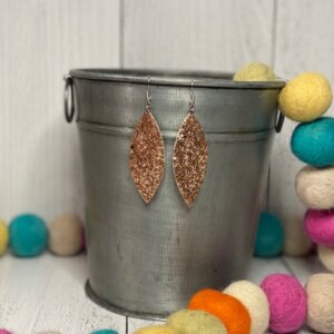 Marquise Faux Leather Earrings