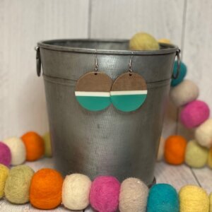 Round Wood Earrings