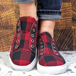 Buffalo Plaid Slip On Sneaker