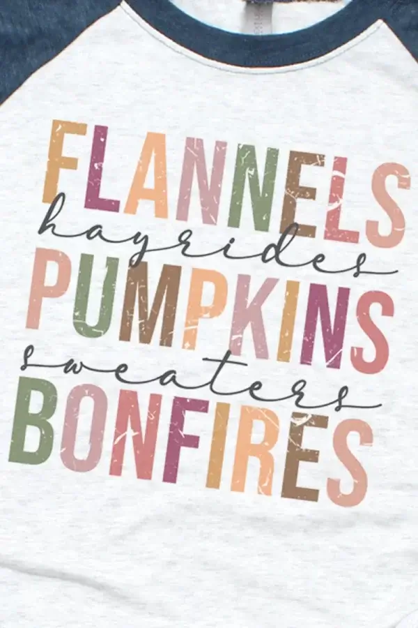 Fall Things 3/4 Raglan Tee - Image 3