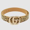 Designer Inspired Metal Buckle Leatherette Belt