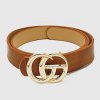 Designer Inspired Metal Buckle Leatherette Belt - Image 2