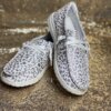 {Kylie} Silver & White Gypsy Jazz Slip On Canvas Sneaker - Image 2