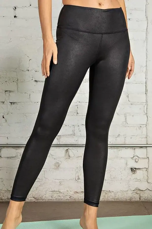 BLACK CHINTZ BUTTER LEGGINGS
