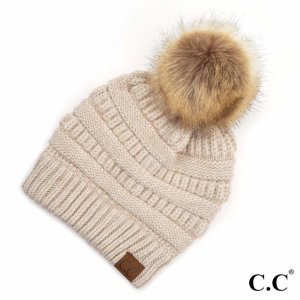 CC Yarn Knit Pom Beanie