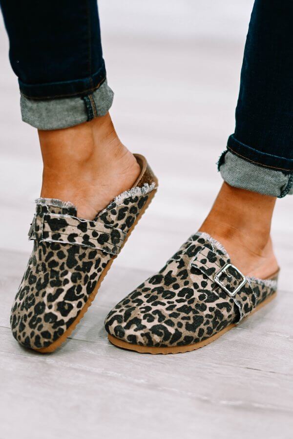 Leopard Slip On Shoes