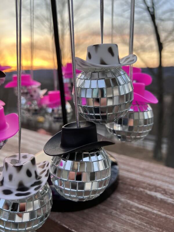 Cowboy Hat Disco Ball Car Charms - Image 5