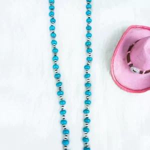 Turquoise Larisa Silver Pearl Necklace