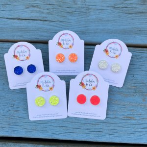 Neon Druzy Studs