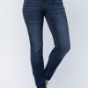 Judy Blue Hi-Rise Clean Dark Relaxed Fit Jeans