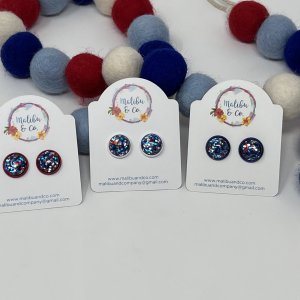 Sparkly Patriotic Earrings