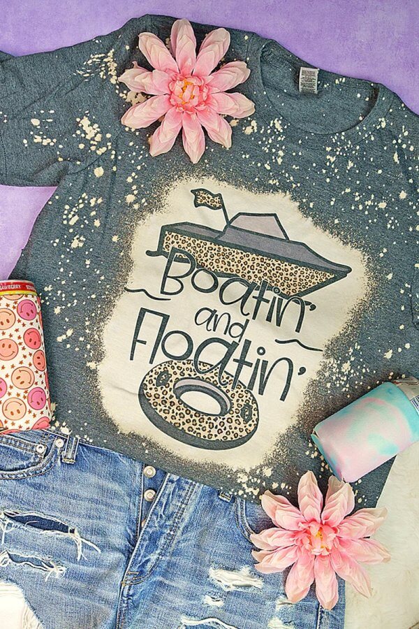 Boatin' & Floatin' Bleached Tee