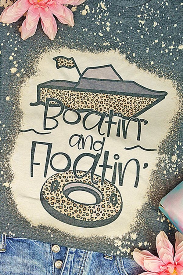 Boatin' & Floatin' Bleached Tee - Image 2