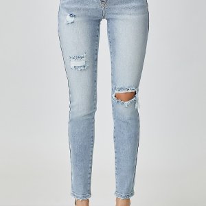 Risen High Rise Crossover Relaxed Skinny Jeans