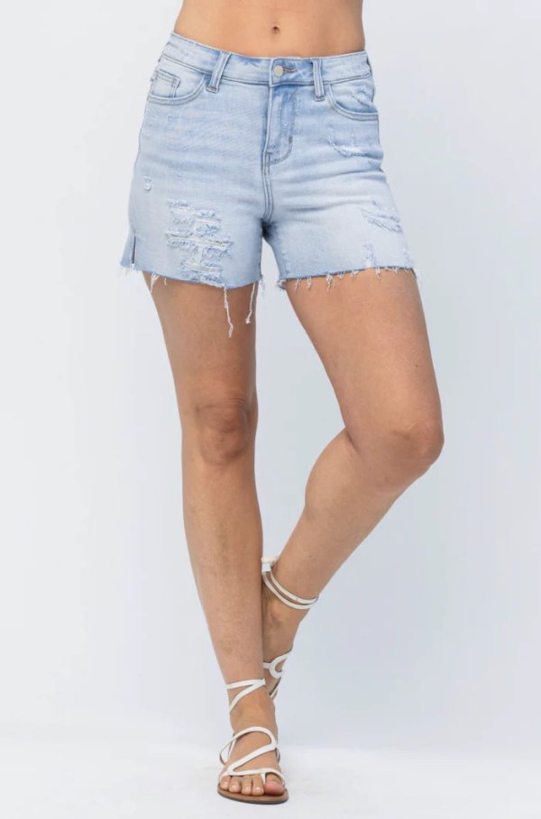 Judy Blue Side Slit Cut Off Shorts