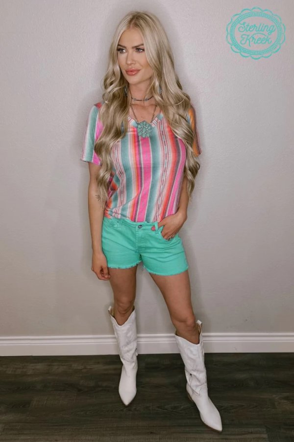 Summer Nights Turquoise Shorts