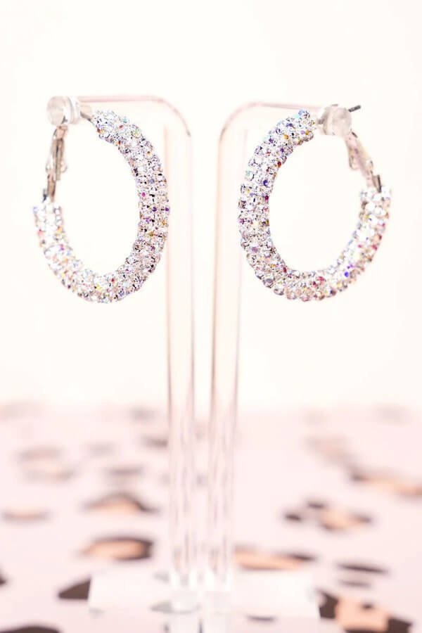 Iridescent Hoop Earrings