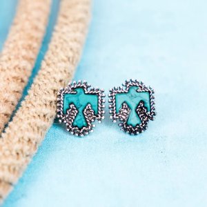 Turquoise Thunderbird Earrings