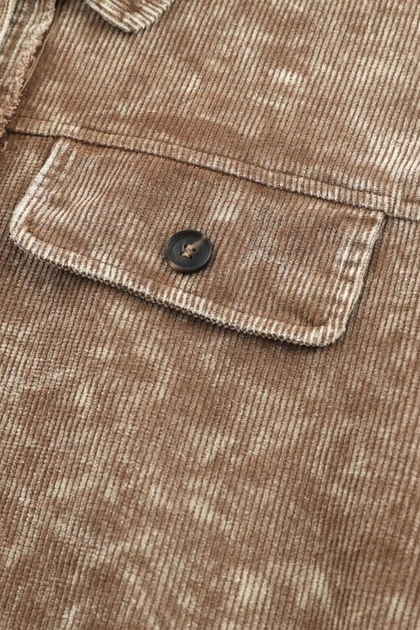 Latte Mineral Washed Oversized Shacket - Image 2