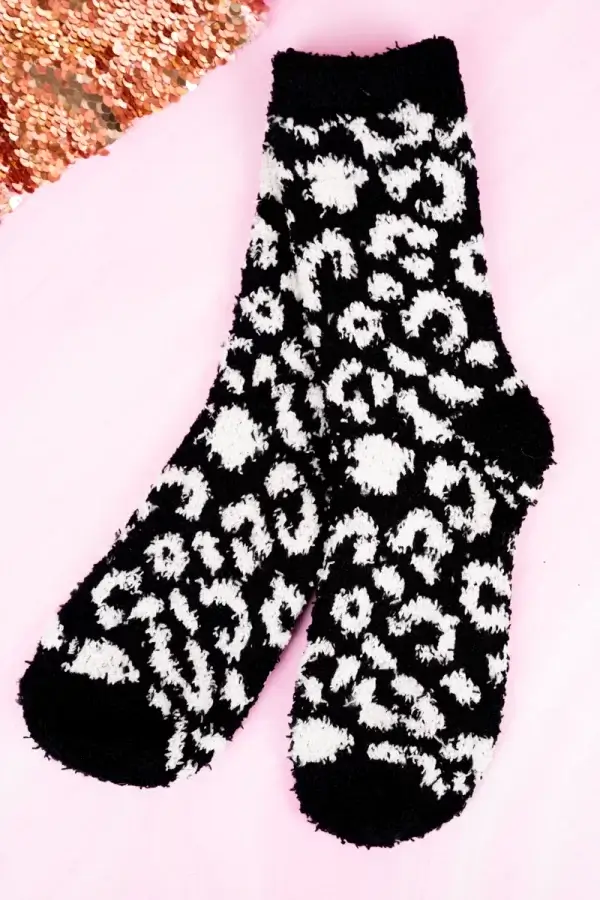 Cozy Leopard Socks