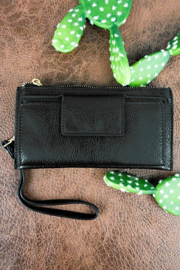 Faux Leather Wristlet Wallets