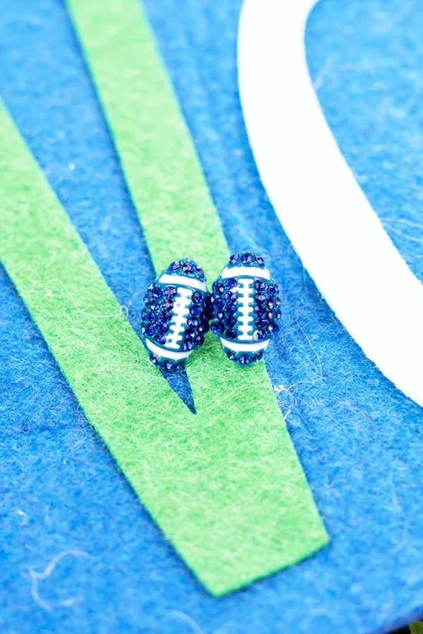 Crystal Avenue Blue Football Studs