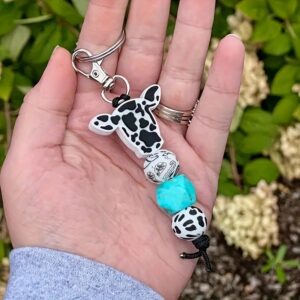 Western Cow Keychain