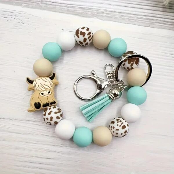Highland Cow Bangle Keychain - Image 2