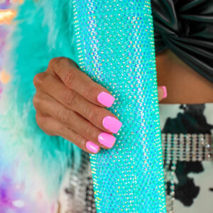 Teal Rhinestone Cup