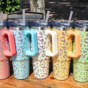 Iridescent Leopard Tumblers