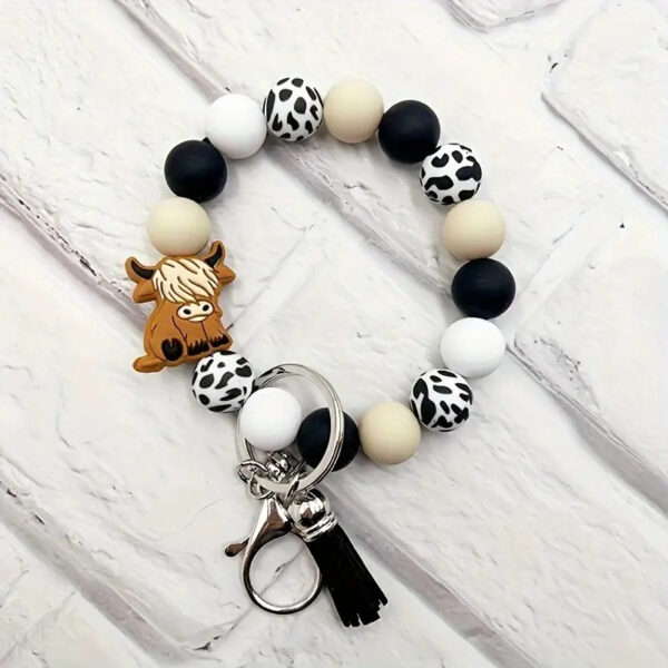 Highland Cow Bangle Keychain