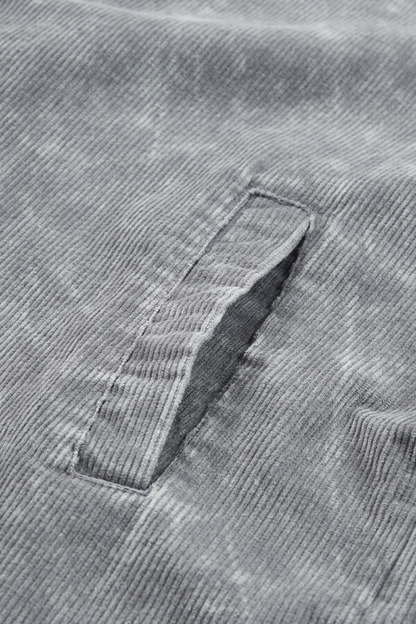 Gray Vintage Mineral Wash Oversized Shacket - Image 5