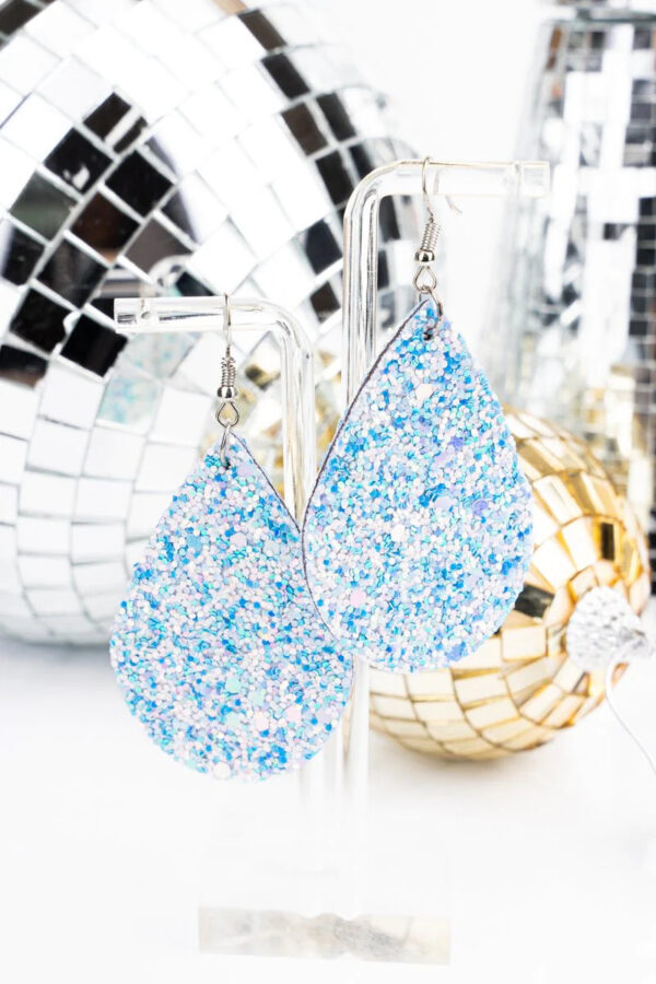 Glitter Teardrop Earrings - Image 3