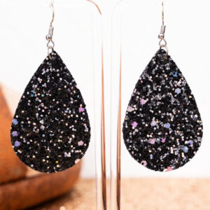 Glitter Teardrop Earrings