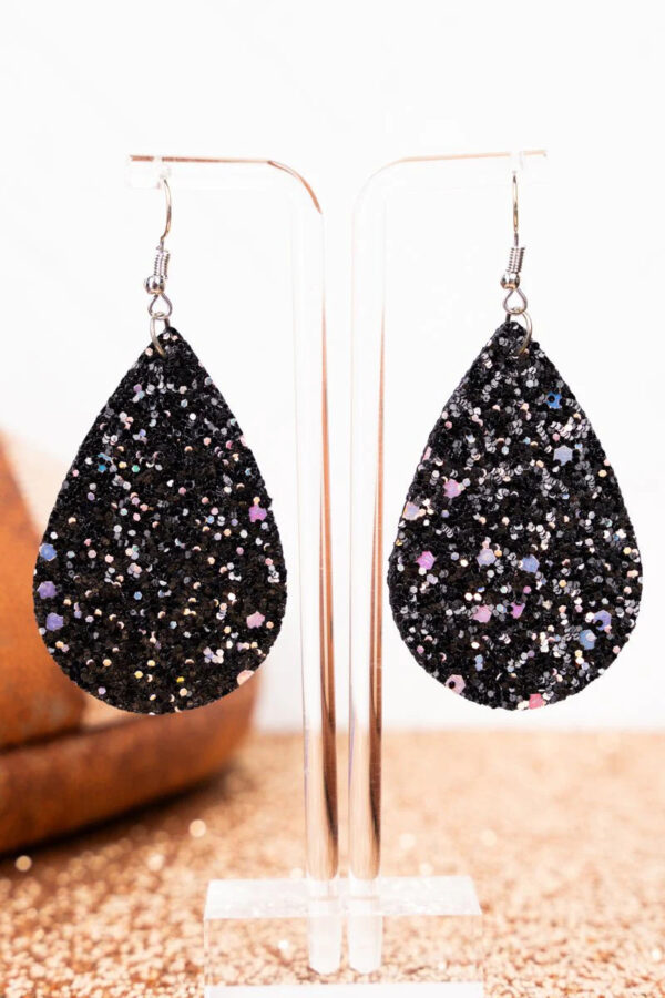 Glitter Teardrop Earrings