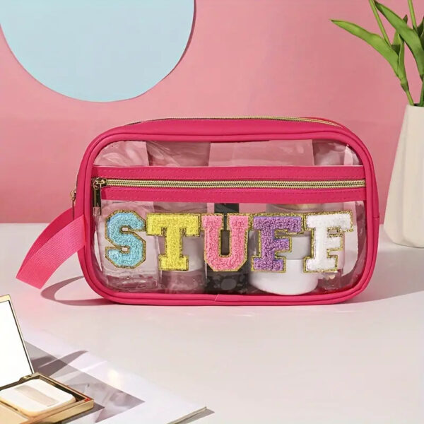 Chenille Patch Toiletry Bags