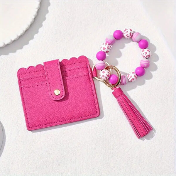 Keychain Wallet with Wristlet Bangle Bracelet - Image 4