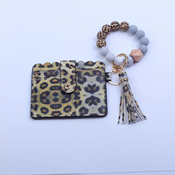 Keychain Wallet with Wristlet Bangle Bracelet - Image 2