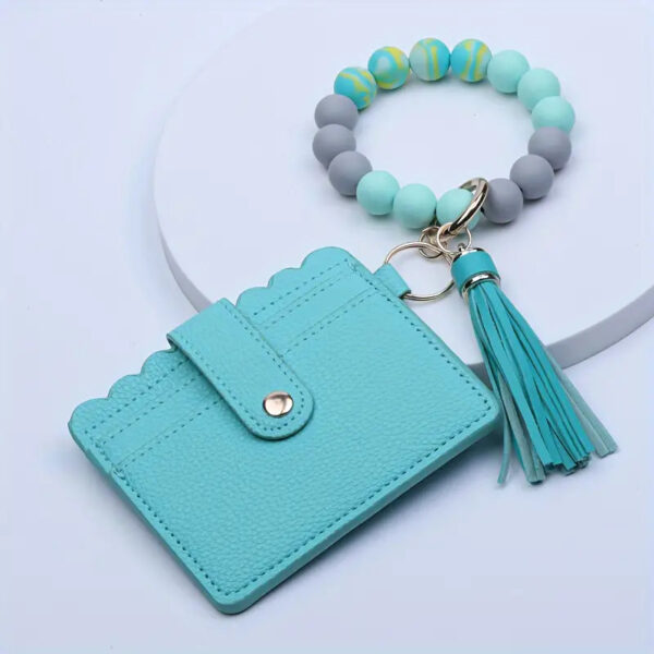 Keychain Wallet with Wristlet Bangle Bracelet - Image 5