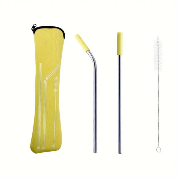 2pc Stainless Steel Straw Set - Image 5