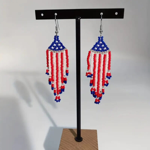 Patriotic Beaded Earrings