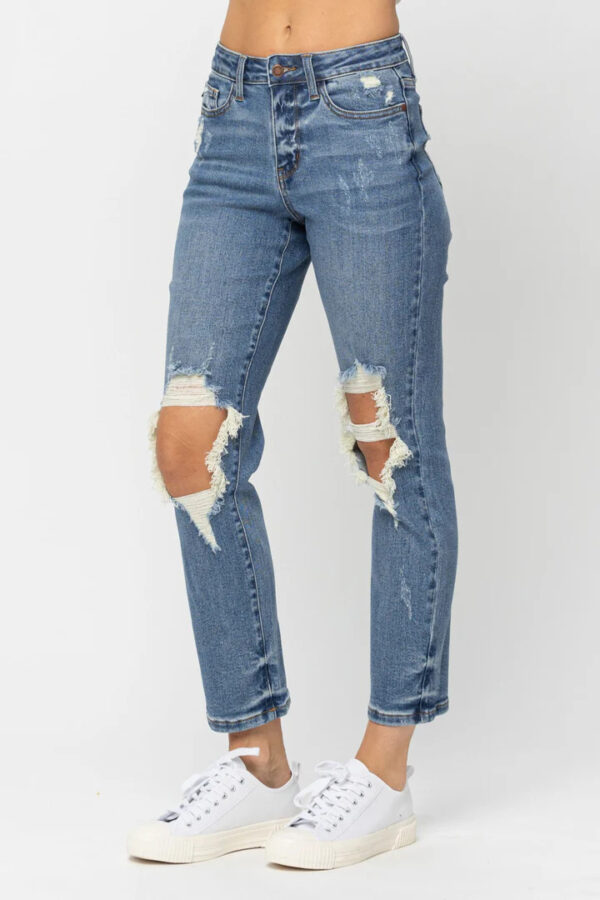 Judy Blue Destroyed Boyfriend Jeans - Image 2