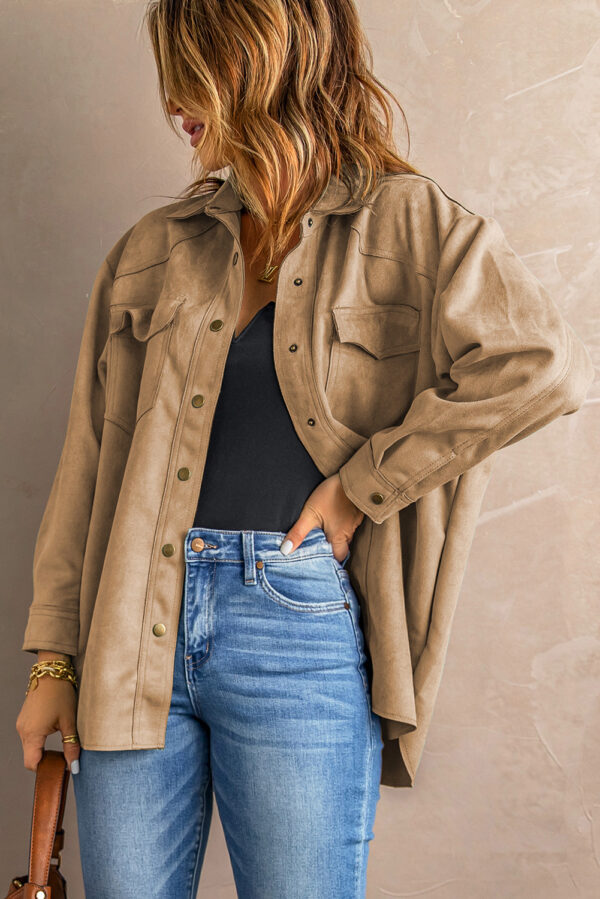 Brown Suede Shacket