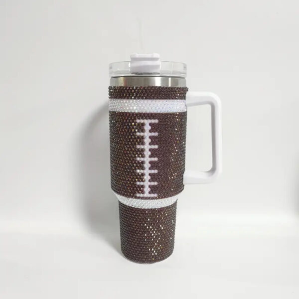 Football Rhinestone 40oz Tumbler