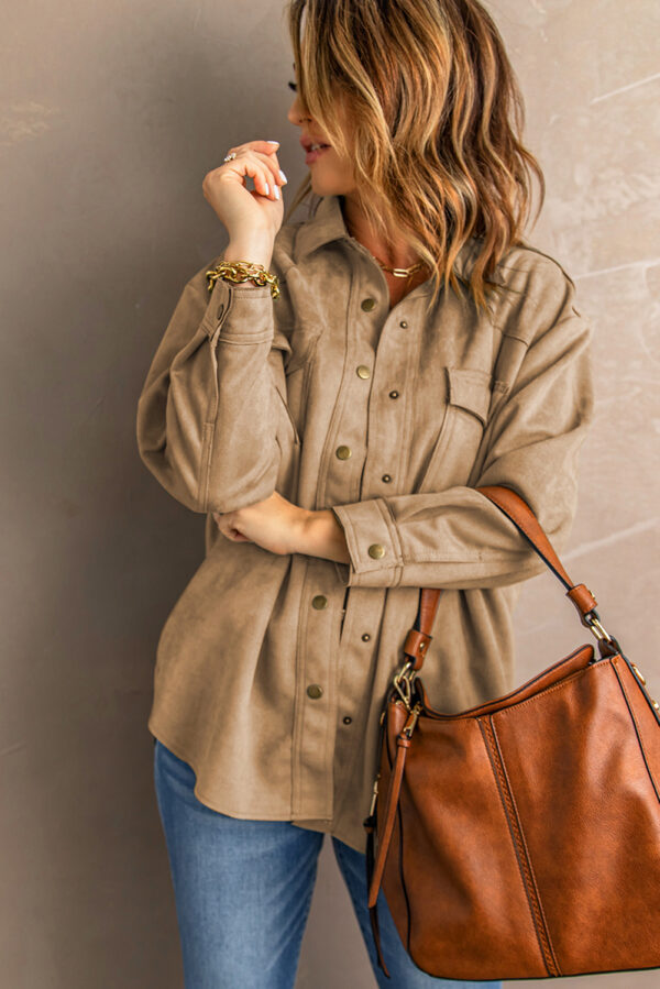 Brown Suede Shacket - Image 3