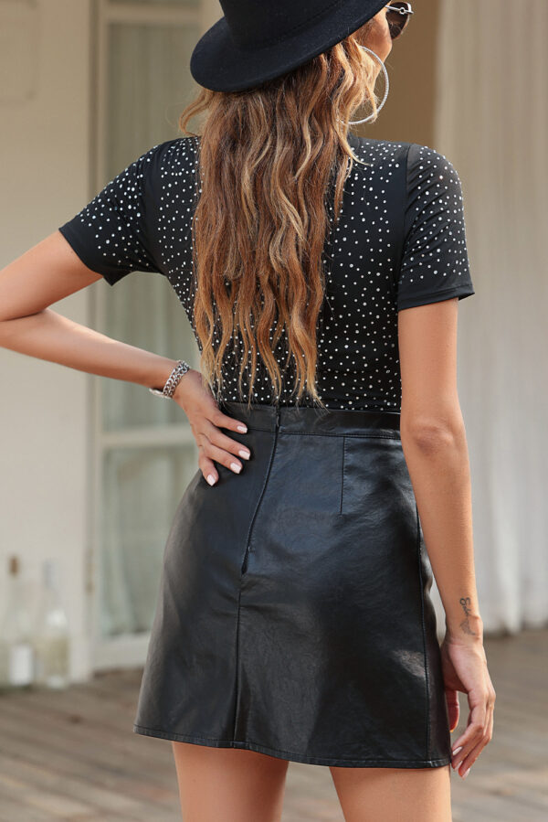 Black Rhinestone Bodysuit - Image 3