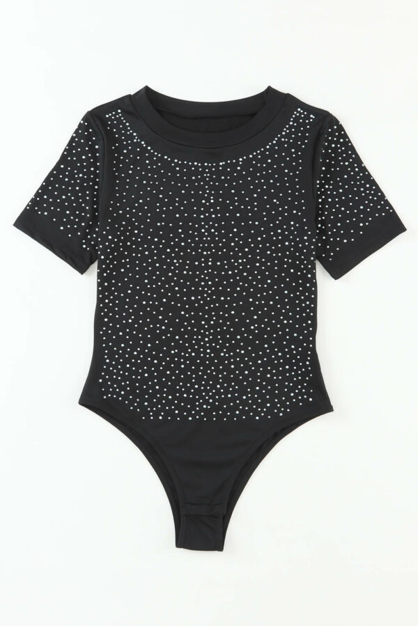 Black Rhinestone Bodysuit - Image 2