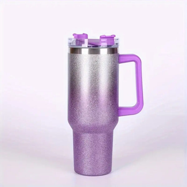 40oz Purple Ombre Glitter Tumbler